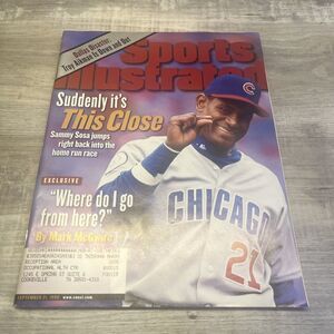 1998 Sports Illustrated CHICAGO Cubs SAMMY SOSA  THIS CLOSE